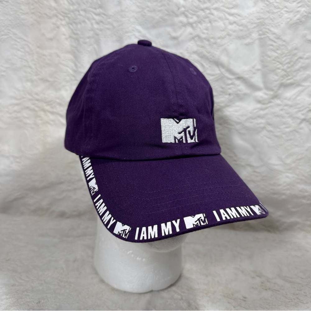 MTV Music Television Purple Baseball Cap Adjustable StrapBack Unisex I Am My MTv